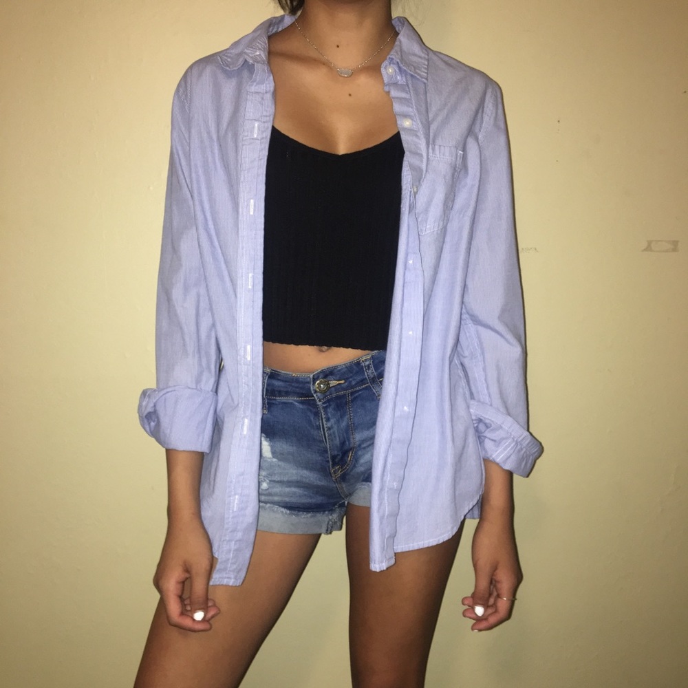 Blue Striped Button Down